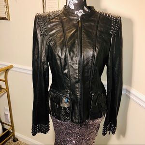 Rare BEBE genuine Leather Jacket